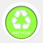 Recycle Symbol Round Sticker