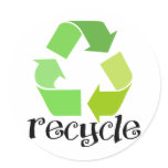 Recycle Symbol! Round Stickers