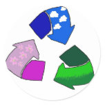 recycle symbol stickers