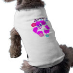 Recycle Symbol with Butterflies and Flowers Doggie T-shirt