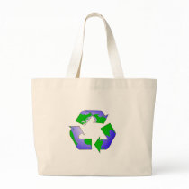 Recycle Symbol with Earth Bag