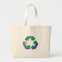 Recycle Symbol with Earth Bag