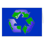Recycle Symbol with Earth Card