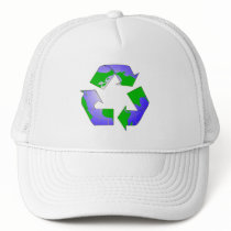 Recycle Symbol with Earth Hat