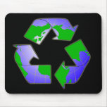 Recycle Symbol with Earth Mousepad