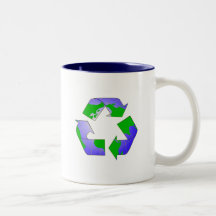Recycle Symbol with Earth Mug