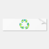 Recycle Tie Dye bumper stickers