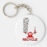 Recycle Trash Keychain
