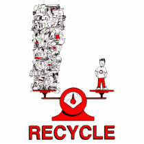 Recycle Trash Photo Sculpture