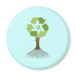 Recycle tree fridge magnets