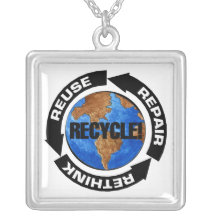 Recycle World Personalized Necklace