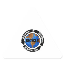 Recycle Worldt Triangle Sticker