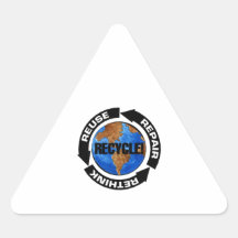 Recycle Worldt Triangle Sticker