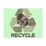 Recycle Zombie postcards