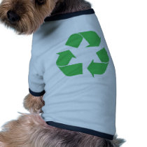 Recycled symbol dog t shirt