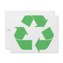 Recycled symbol personalized invites