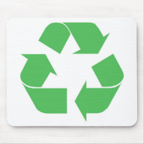 Recycled symbol mousepads