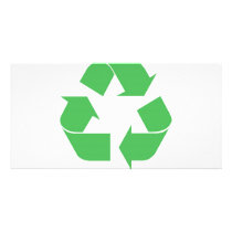 Recycled symbol photo card template