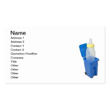 Recycling Bin with Baby Bottle Business Card Templates