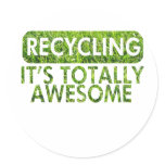 Recycling, It's awesome Green Grass Sticker