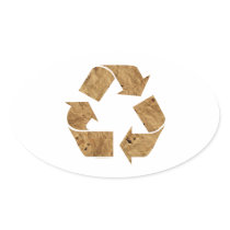 Recycling Oval Stickers