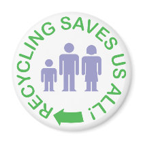 Recycling Saves Us All Magnet
