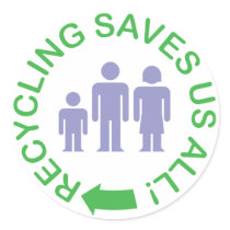 Recycling Saves Us All Sticker
