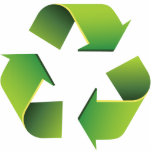Recycling sign photo sculptures