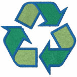 Recycling Symbol Chest embroidered shirts