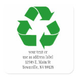 Recycling Symbol - Green Sticker