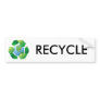 Recycling symbol surrounding planet earth bumper stickers