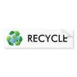 Recycling symbol surrounding planet earth bumper stickers