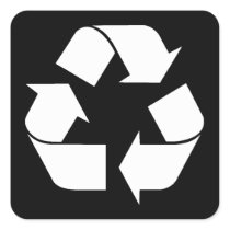Recycling Symbol - White (For Black Backgrounds)