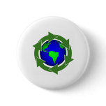 Recycling The Earth Buttons