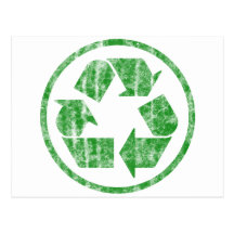 Recycling to Save the Planet Earth, Symbol Postcard