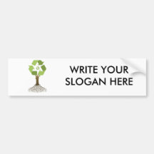 RECYCLING TREE BUMPER STICKER
