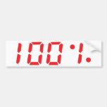 red 100 percent icon bumper stickers