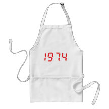 red 1974 icon apron