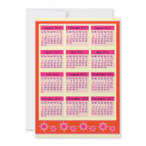 Red 2011 Year at a Glance Calendar Announcements