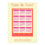 Red 2011 Year at a Glance Calendar Invitations