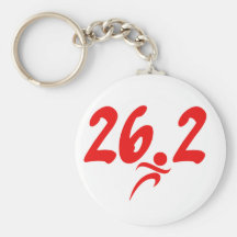Red 26.2 marathon keychains