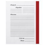 Red 2-sided Recipe Pages Flyer Design