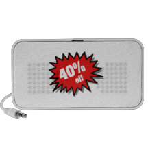 Red 40 Percent Off Mini Speaker