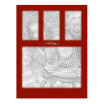 Red 4 square Template Postcard