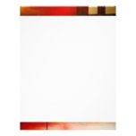 Red Abstract Custom Letterhead