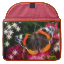 Red Admiral Butterfly Fractal Sleeve For MacBook Pro