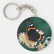 Red admiral butterfly keychains