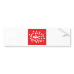 red alcohol league icon bumper stickers