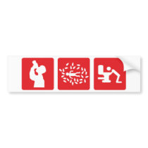 red alcohol picture icon bumper stickers