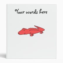 Red alligator binder